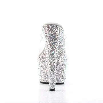 Luxusní pantofle pro go-go tanečnice Pleaser BEJ701MS/C/SRS | BEJEWELED-701MS Pleaser - zezadu