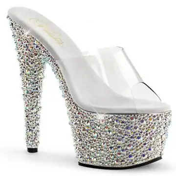 Luxusní pantofle pro go-go tanečnice Pleaser BEJ701MS/C/SRS | BEJEWELED-701MS Pleaser