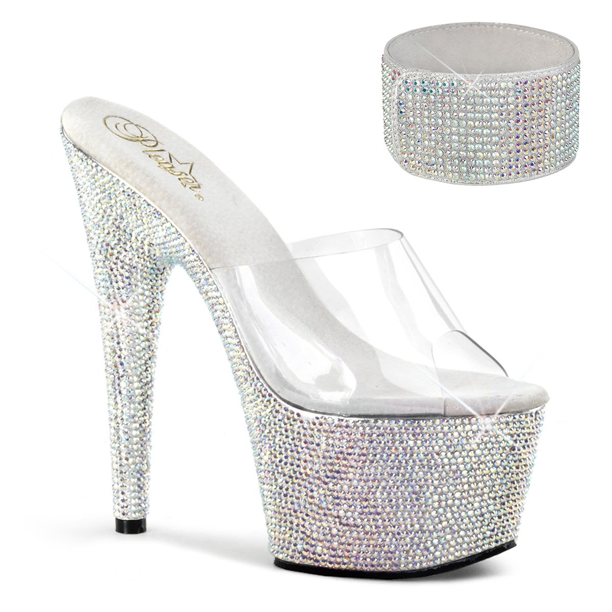Luxusní go-go pantofle BEJ712RS/C/SMCRS | BEJEWELED-712RS Pleaser