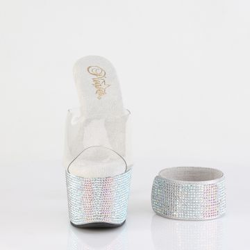 Luxusní go-go pantofle BEJ712RS/C/SMCRS | BEJEWELED-712RS Pleaser - zepředu Luxusní go-go pantofle BEJ712RS/C/SMCRS | BEJEWELED-712RS Pleaser - zepředu
