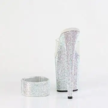 Exkluzivní pantofle osázené kamínky Pleaser BEJ812RS/C/SMCRS | BEJEWELED-812RS Pleaser - zezadu