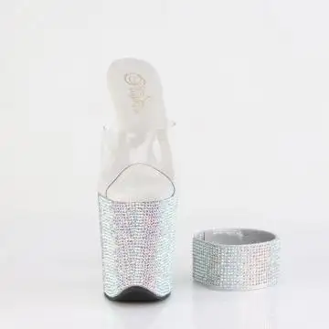 Exkluzivní pantofle osázené kamínky Pleaser BEJ812RS/C/SMCRS | BEJEWELED-812RS Pleaser - zepředu