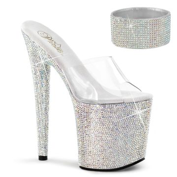 BEJEWELED-812RS | Exkluzivní pantofle osázené kamínky Pleaser BEJ812RS/C/SMCRS
