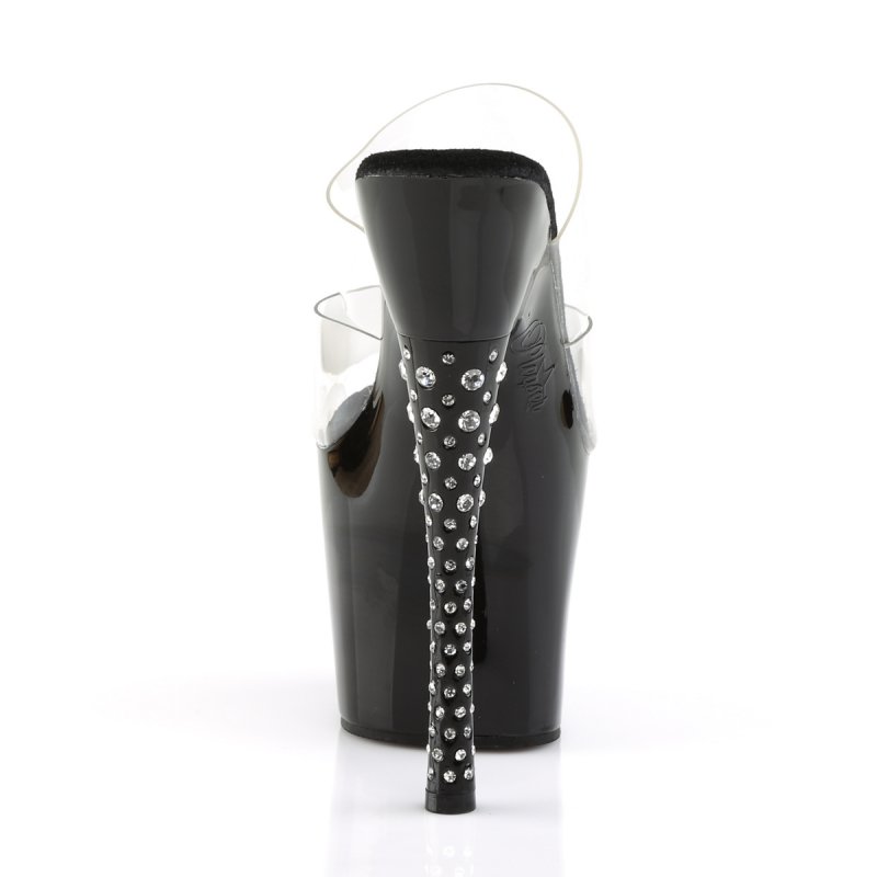 DIAMOND-702/C/B Sexy boty na extra vysokém podpatku | DIAMOND-702 Pleaser - zezadu