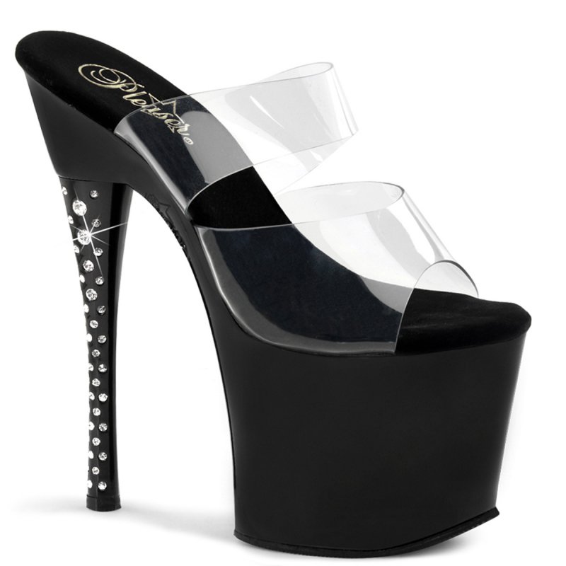 DIAMOND-702/C/B Sexy boty na extra vysokém podpatku | DIAMOND-702 Pleaser