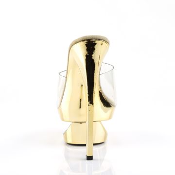 Zlaté jehlové pantofle Pleaser ECP601DM/C/GCH | ECLIPSE-601DM - zezadu