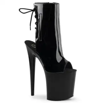 Černé go-go boty s extra podpatkem FLAM1018/B/M Pleaser | FLAMINGO-1018 Pleaser