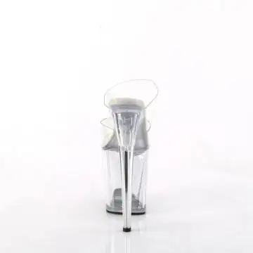 Průhledné pantofle na platformě FLAM802/C/M | FLAMINGO-802 Pleaser - zezadu