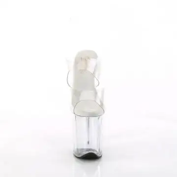 Průhledné pantofle na platformě FLAM802/C/M | FLAMINGO-802 Pleaser - zepředu