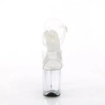 FLAM808/C/M Průhledné sexy boty | FLAMINGO-808 Pleaser - zepředu