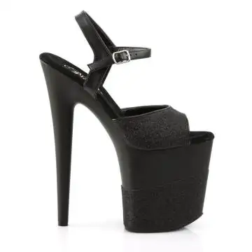Černé sexy boty na podpatku FLAM809-2G/B/B-G | FLAMINGO-809-2G Pleaser - z vnějšku
