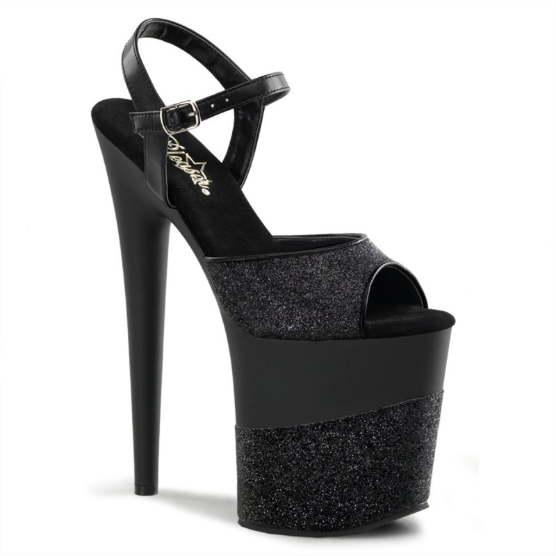 Černé sexy boty na podpatku FLAM809-2G/B/B-G | FLAMINGO-809-2G Pleaser