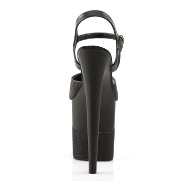 Černé sexy boty na podpatku FLAM809-2G/B/B-G | FLAMINGO-809-2G Pleaser - zezadu Černé sexy boty na podpatku FLAM809-2G/B/B-G | FLAMINGO-809-2G Pleaser - zezadu