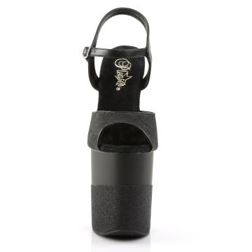 Černé sexy boty na podpatku FLAM809-2G/B/B-G | FLAMINGO-809-2G Pleaser - zepředu Černé sexy boty na podpatku FLAM809-2G/B/B-G | FLAMINGO-809-2G Pleaser - zepředu