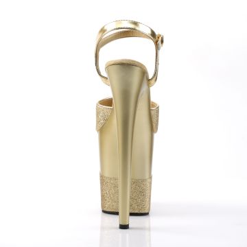 Zlaté sexy boty na podpatku FLAM809-2G/G/G-G | FLAMINGO-809-2G Pleaser - zezadu Zlaté sexy boty na podpatku FLAM809-2G/G/G-G | FLAMINGO-809-2G Pleaser - zezadu
