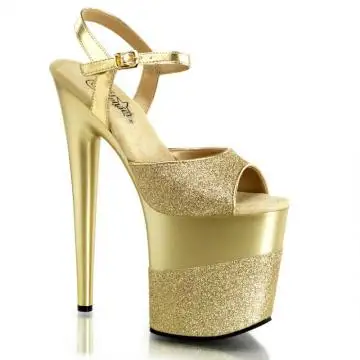 Zlaté sexy boty na podpatku FLAM809-2G/G/G-G | FLAMINGO-809-2G Pleaser