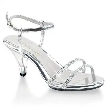 Plesové stříbrné sandály BEL316/S/RS | BELLE-316 Fabulicious