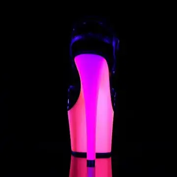 Sandály Pleaser RBOW309UV/B/NMC odrážející UV světlo | RAINBOW-309UV Pleaser - zezadu