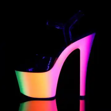 Sandály Pleaser RBOW309UV/B/NMC odrážející UV světlo | RAINBOW-309UV Pleaser - z vnitřku