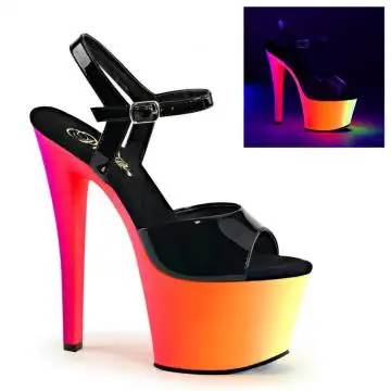Sandály Pleaser RBOW309UV/B/NMC odrážející UV světlo | RAINBOW-309UV Pleaser