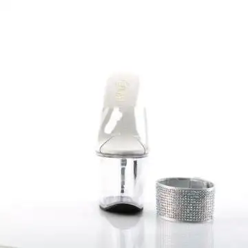 Průhledné boty Pleaser REV712/C/M s podpatkem tvaru pistole | REVOLVER-712 Pleaser - zepředu