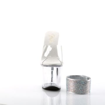 Průhledné boty Pleaser REV712/C/M s podpatkem tvaru pistole | REVOLVER-712 - zepředu