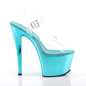 SKY308/C/TECH Tyrkysové sexy boty | SKY-308 Pleaser - z vnějšku SKY308/C/TECH Tyrkysové sexy boty | SKY-308 Pleaser - z vnějšku