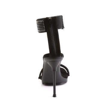 Černé sandály na jehlovém podpatku CHIC40/B/NB | CHIC-40 Fabulicious - zezadu