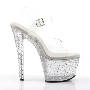 Průhledné luxusní sandály Pleaser STDANCE708/C/M | STARDANCE-708 Pleaser - z vnějšku