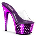 STARDUST-701/C/PCH Luxusní fialové pantofle na podpatku a platformě