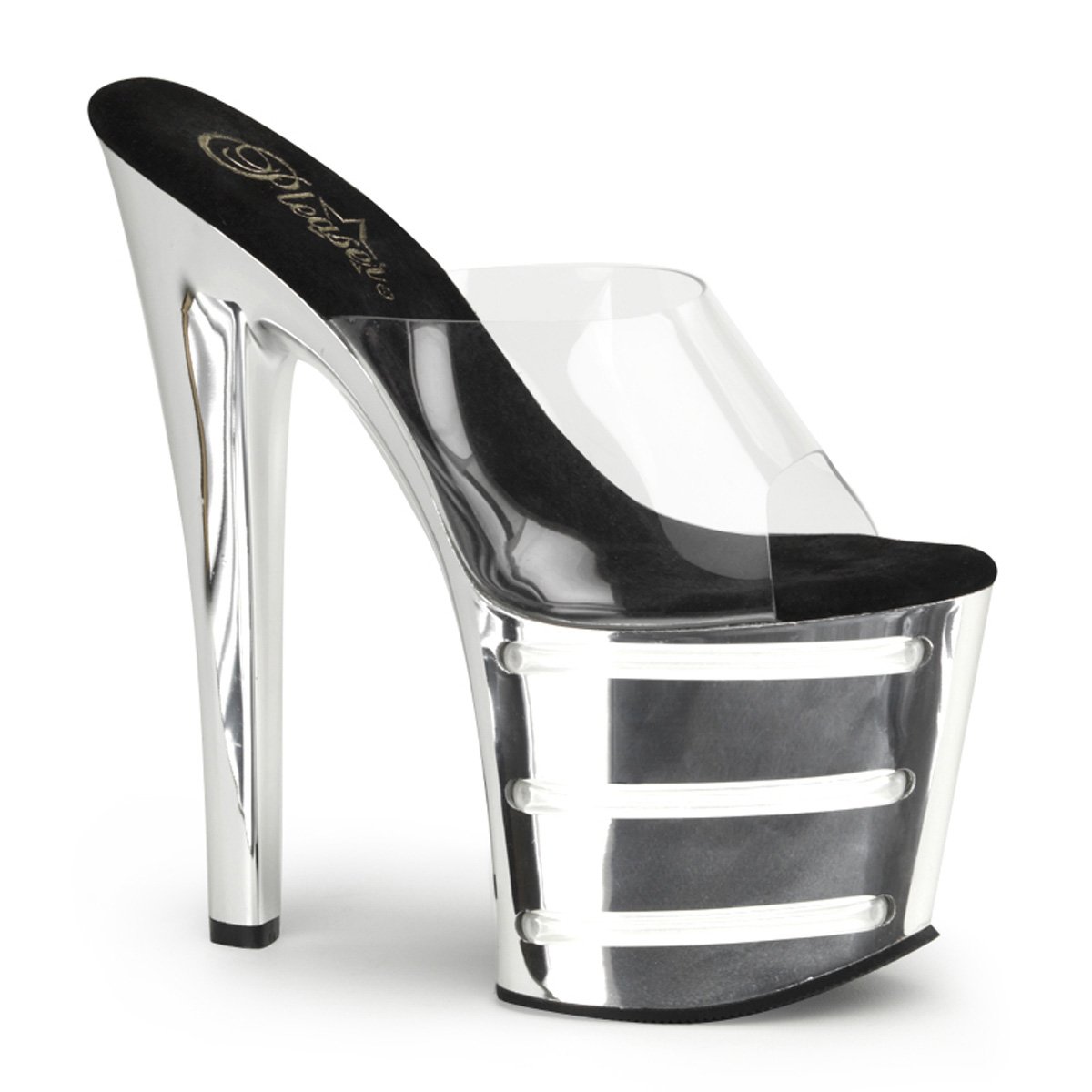 Sexy pantofle Pleaser na podpatku a platformě TABOO701T/C/CH-LB | TABOO-701T