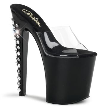 Sexy pantofle na extrémním podpatku a platformě XTREME-801DS/C/B Pleaser