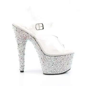 Luxusní stříbrné sexy boty BEJ708MS/C/SRS | BEJEWELED-708MS Pleaser - z vnějšku