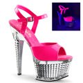Sexy růžové svítící boty ILLUSION-659UV/NHP/SCH