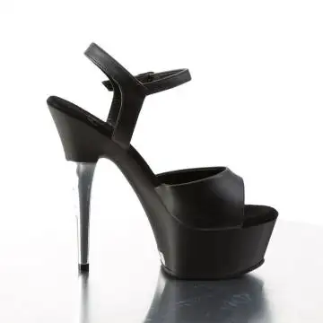 Černé matné sexy boty na podpatku a platformě CAP609/BPU/M | CAPTIVA-609 Pleaser - z vnějšku