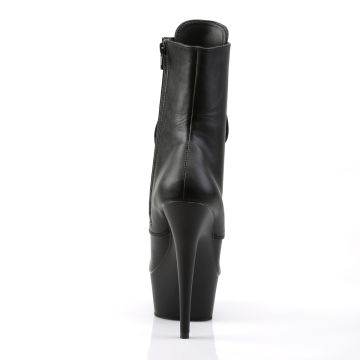 Černé matné taneční kozačky DEL1020/BPU/M | DELIGHT-1020 Pleaser - zezadu Černé matné taneční kozačky DEL1020/BPU/M | DELIGHT-1020 Pleaser - zezadu