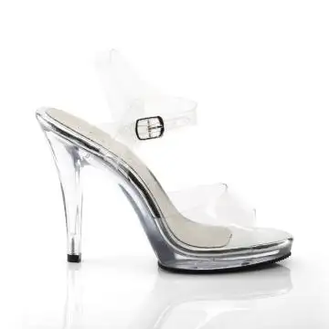 Průhledné pózovací sandálky FLA408/C/M | FLAIR-408 Fabulicious - z vnějšku