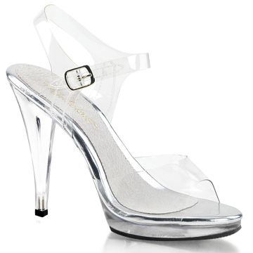 FLAIR-408 | Průhledné pózovací sandálky FLA408/C/M Fabulicious