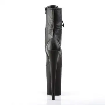 Černé matné sexy kozačky INF1020/BPU/M | INFINITY-1020 Pleaser - zezadu