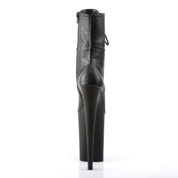 Černé matné sexy kozačky INF1020/BPU/M | INFINITY-1020 Pleaser - zezadu Černé matné sexy kozačky INF1020/BPU/M | INFINITY-1020 Pleaser - zezadu
