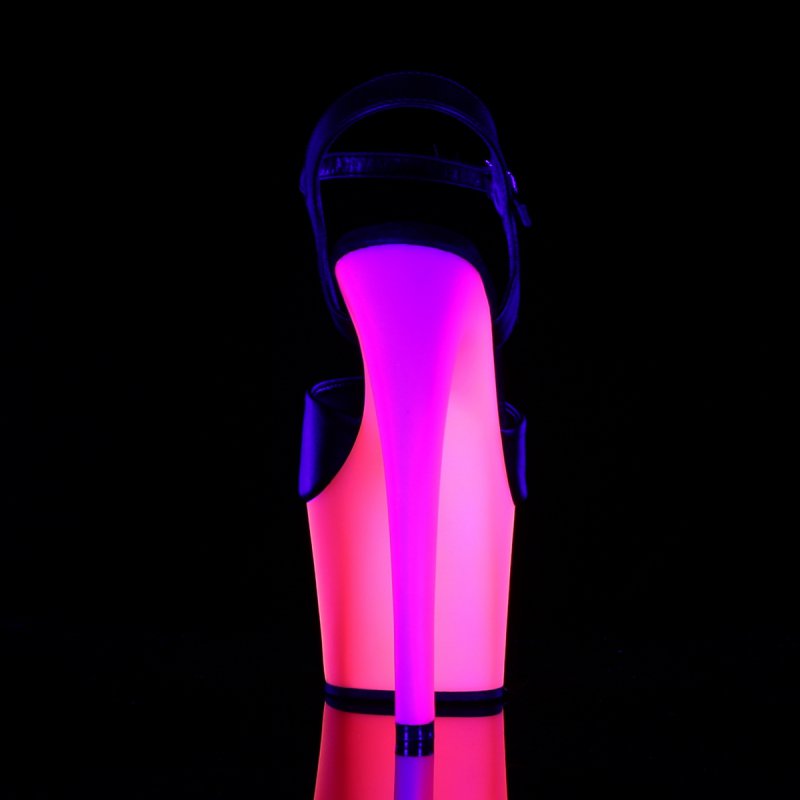 RAINBOW-309UV/BPU/NMC svítící sexy boty | RAINBOW-309UV Pleaser - zezadu