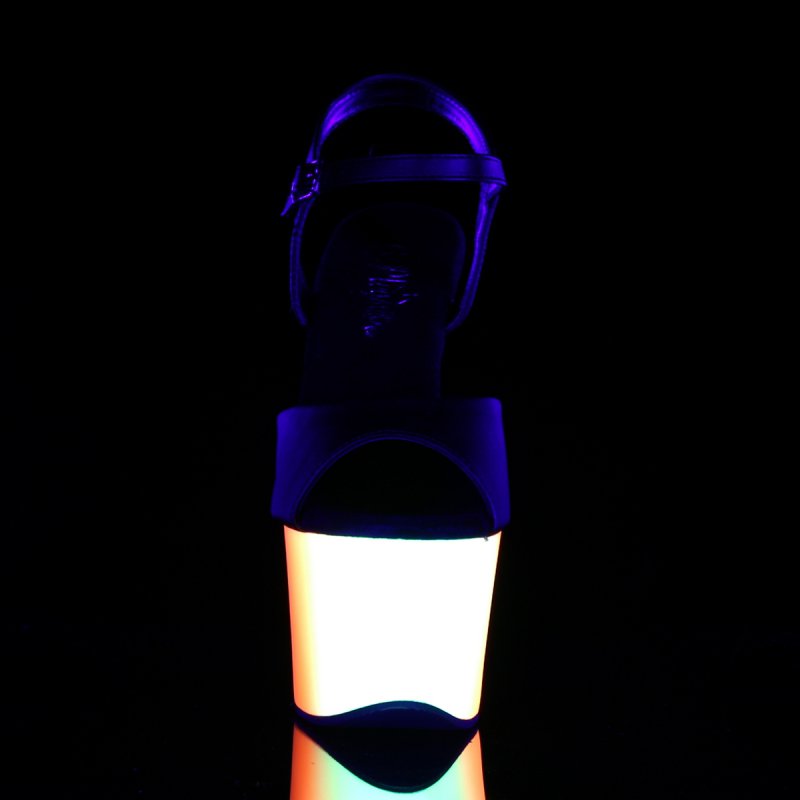 RAINBOW-309UV/BPU/NMC svítící sexy boty | RAINBOW-309UV Pleaser - zepředu