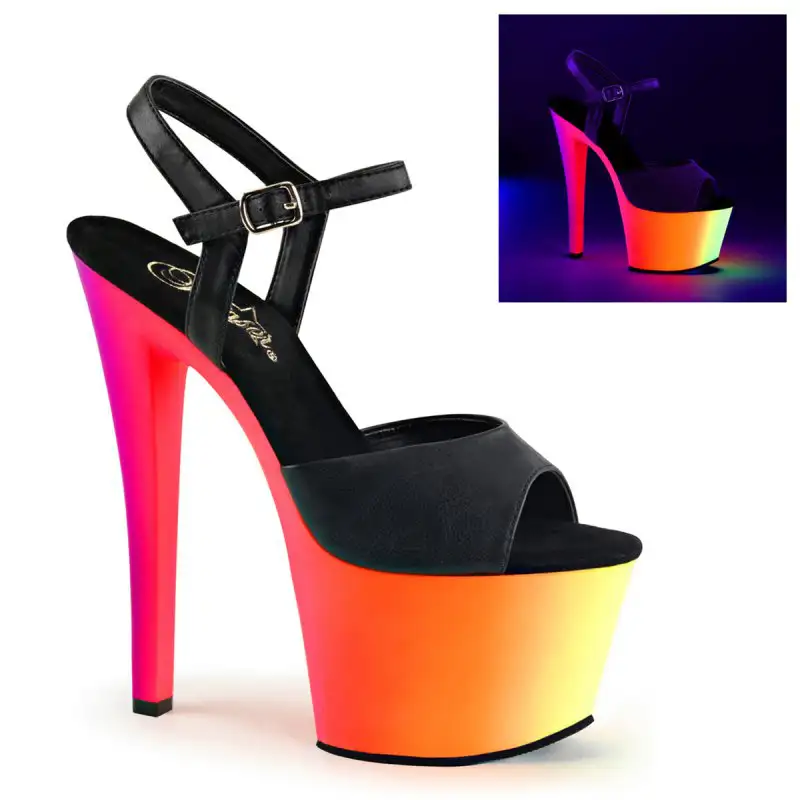 RAINBOW-309UV/BPU/NMC svítící sexy boty