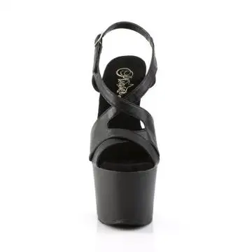 Černé matné páskové sexy sandály Pleaser SKY330/BPU/M | SKY-330 Pleaser - zepředu