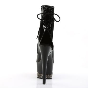 Černé lakované gogo boty ADO1018-3/B/B-PWRS Pleaser | ADORE-1018-3 Pleaser - zezadu Černé lakované gogo boty ADO1018-3/B/B-PWRS Pleaser | ADORE-1018-3 Pleaser - zezadu