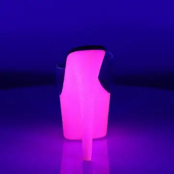 Růžové UV svítící pantofle Pleaser ADO701UVG/C/NHPG | ADORE-701UVG Pleaser - zezadu