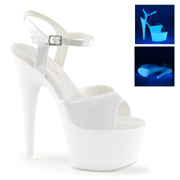 Bílé svítivé sexy boty ADORE-709UV/WSA/NW | ADORE-709UV Pleaser Bílé svítivé sexy boty ADORE-709UV/WSA/NW | ADORE-709UV Pleaser