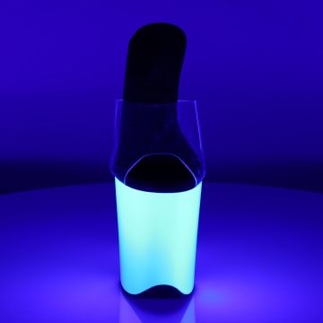 Bílé svítící pantofle FLAM801UV/C/NW Pleaser | FLAMINGO-801UV - zepředu