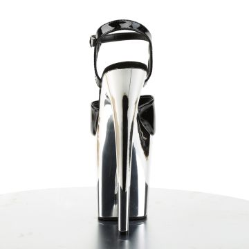 FLAM809/B/SCH sexy strip sandály | FLAMINGO-809 Pleaser - zezadu