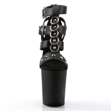 Černé sexy sandály na extra podpatku FLAM858/BPU/M | FLAMINGO-858 Pleaser - zepředu